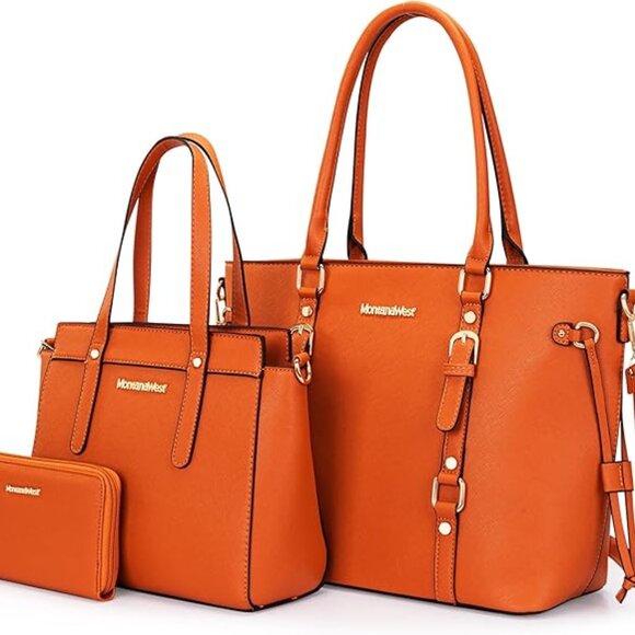 Montana West 3PCS Purses for Women Tote Purse and Wallet Set Shoulder Sa… - Picture 5 of 13